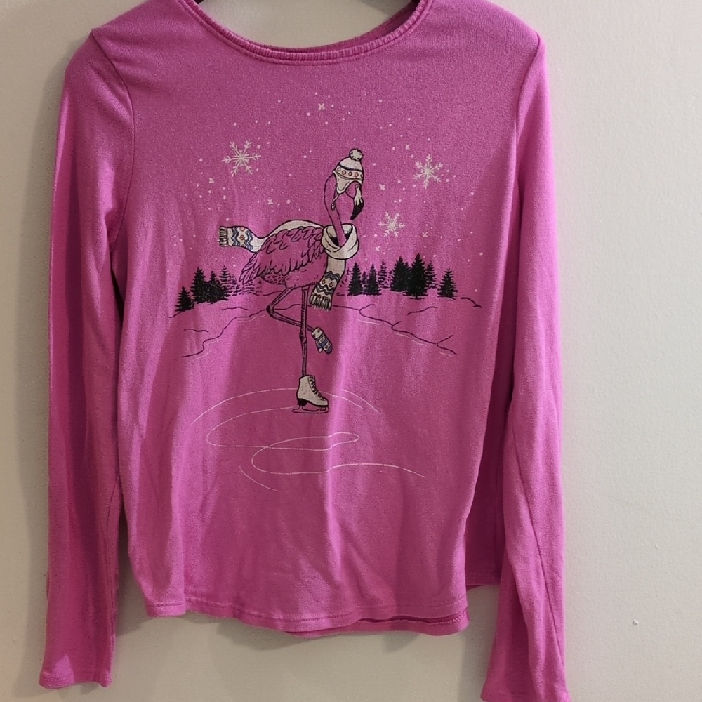 Ice Skating Flamingo Top